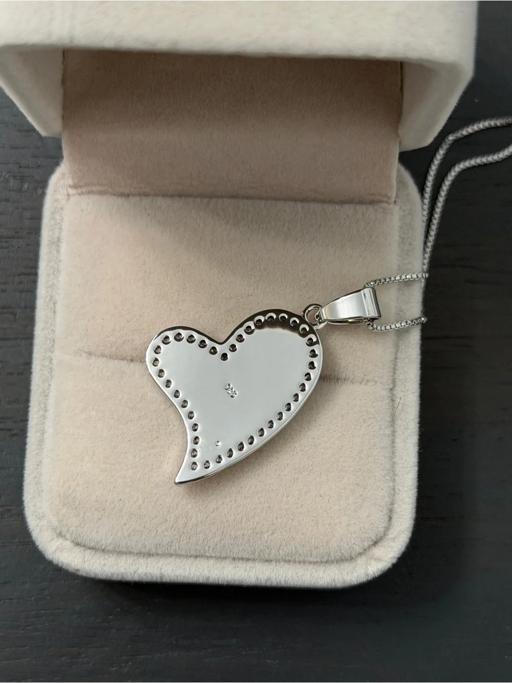 Sterling Silver Heart Opal Pendant Necklace - White Opal